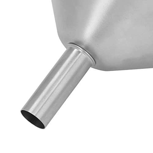 Stainless Steel Kitchen Funnel, Kitchen Funnel Food Grade Metal Funnel Multi Use Premium Metal Cooking Funnels with Strainer Brush for Filling Bottles Transferring Liquid Oil Milk