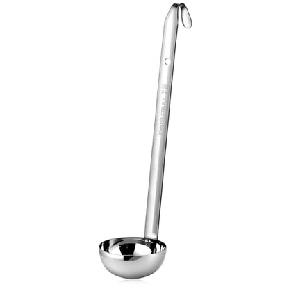 meekoo 1 Pieces Stainless Steel Ladle Soup Handle Ladle with Pouring Rim for Kitchen Cooking Soup Sauce (2 oz) - size: 2 oz