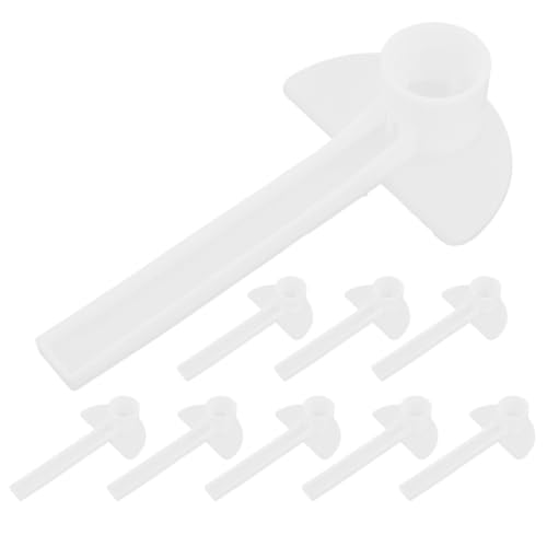 GANAZONO 10pcs Bee Water Feeding Tools for Beekeeping White Plastic Bee Feeder Station Versatile Usage to Enhance Beekeeping Efficiency for Home