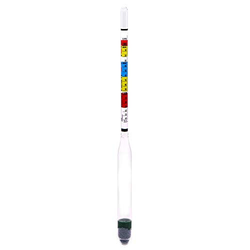 Circrane Hydrometer & Glass Test Jar Set, Triple Scale Alcohol Hydrometer with Glass Cylinder for Brew Beer, Wine, Mead and Kombucha, ABV, Brix and Gravity Test Kit, Home Brewing Supplies - style: Brewing Kit