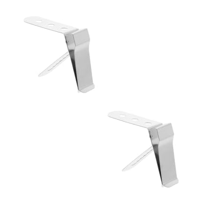 ABOOFAN 2 Pcs Brewing Thermometer Clip Stainless Steel Holder Cooking Probe for BBQ Digital Milk Thermometer