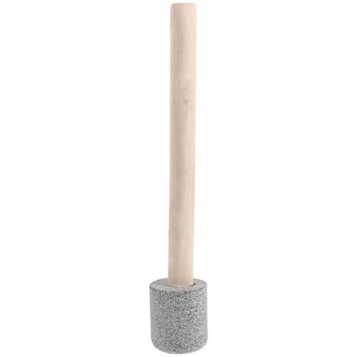 Wooden Sauerkraut Pounder: Food Fermentation Vegetable Pestle - Granite Sauerkraut Masher Tool with Wooden Handle - for Mason Jar Fermenting, Pickles Preparation - size: 32.00X5.50X5.50CM