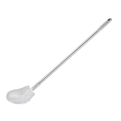 Long Bottle Brush, 70cm Stainless Steel Handle Bendable Head Bottle Cleaner Brush for Household Office (Grey) - color: Gray