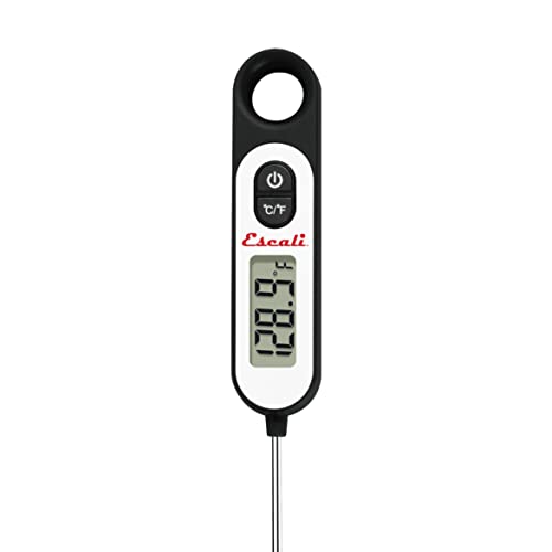 Escali Long Stem Digital Thermometer for Meat, Frying, Cooking, Candy and Kitchen Use, Extra Long 5.6-Inch Probe, Black - color: Digital Black, size: One Size