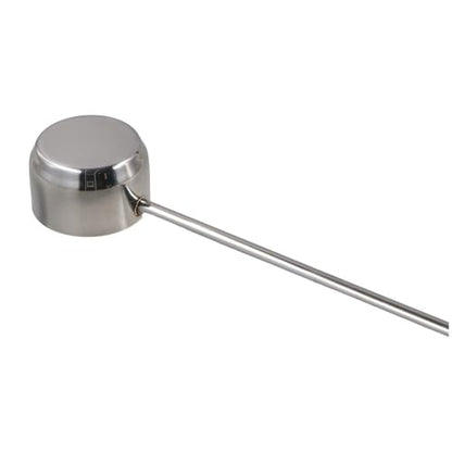 Stainless Steel Soup Spoon, Long Handle Oil Splashing Spoons with Pour Spout Heat-Resistant Hot Oil Scoop Spoon for Serving Chocolates, Gravies and Sauces