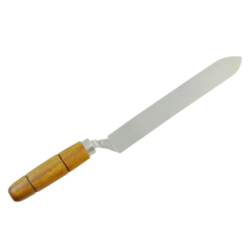 FOMIYES Stainless Steel and Wood Beekeeping Uncapping Tool with Easy to Operate Design, Not Easy to Rust Manual Honey Extractor Knife for Honey Harvesting and Hive Scraping Random Color