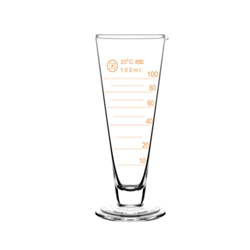100ML Glass Conical Measures Beaker Graduated Measuring Cup With Spout Mouth Measuring Cylinder Lab Liquid Dispenser