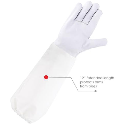 Premium Goatskin Leather Beekeeper Gloves #659 - size: X-Large