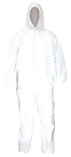 SAS Safety 6893 Gen-Nex All-Purpose Hooded Painter's Coverall, Large,White