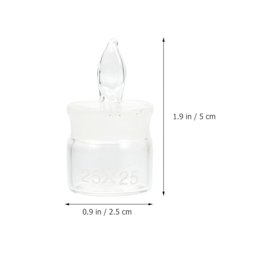GARVALON 5pcs Glass Weighing Bottles Lids Laboratory Weighing Holders for Experiments Chemical Glassware for Home Classroom and Research Use - size: 5.00X2.50X2.50CM