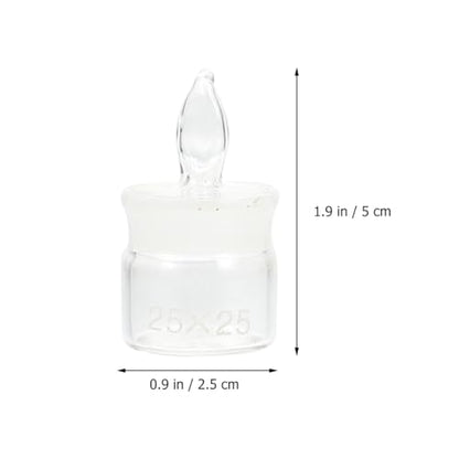 GARVALON 5pcs Glass Weighing Bottles Lids Laboratory Weighing Holders for Experiments Chemical Glassware for Home Classroom and Research Use - size: 5.00X2.50X2.50CM