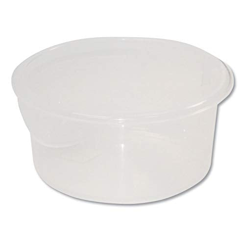 Rubbermaid Commercial Products Plastic Round Food Storage Container with Bail Handle, 2 Quart, Clear, High Temperature Range Food Organization/Storage for Wet/Dry Food in Kitchen/Restaurants/Cafeteria - color: Clear, size: 2 Qt. w/ Bail