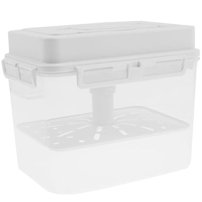Fermentation jar, Kimchi Containers, Plastic Press Fermentation Container With Hidden Handle Press Tray Design Clear Good Sealing Sauerkraut Press Container for Olives Black Cherries Jalapenos (5L) - color: 5L