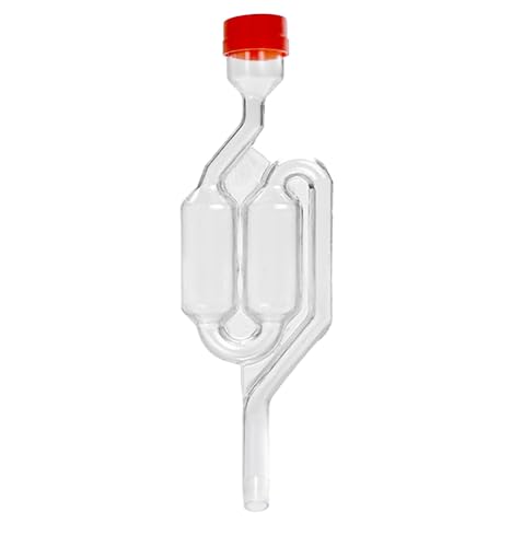 Home Brew Ohio 6.5 Gallon Glass Carboy with Drilled Bung, Twin Bubble Airlock and Dual Scale Thermometer