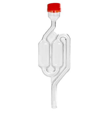 Home Brew Ohio 6.5 Gallon Glass Carboy with Drilled Bung, Twin Bubble Airlock and Dual Scale Thermometer