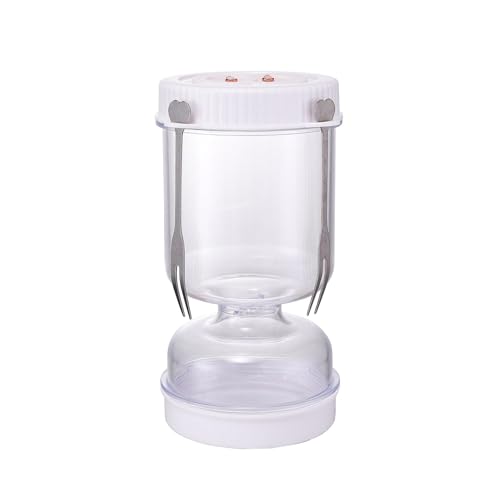 50oz Pickle Jar with Strainer Flip, Leakproof Airtight Food Storage Container Pickle Holder Juice Separator Jar for Capers Olives Jalapenos Includes 2 Forks Silicone Gasket Timer Lid