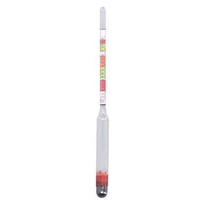Hydrometer Wine Tester Beer Meter Triple Scale Glass Measuring Tool Kit for Home Brewing Office Restaurant 10Pcs Set