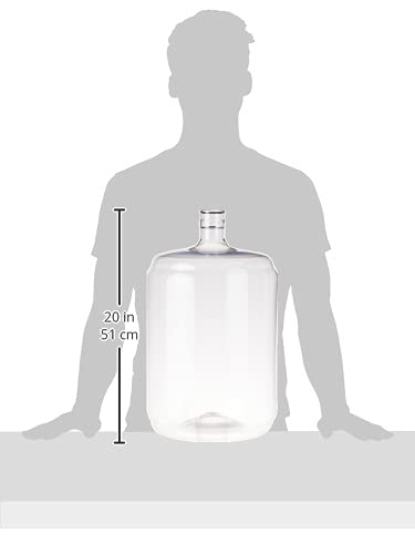 FastRack 6 Gallon Carboy (PET) | Clear Plastic Fermenter & Fermentation Jar | Food Grade BPA-Free Wine Carboy 6 Gallon for Beer Brewing, Wine Making Supplies, Storage & Home Brewing Kit - 1 Pack - size: 6 Gallon