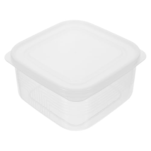 Fresh-keeping Box with Lid 800ml Food Sealing Container for Cheese Bread, Household Refrigerator Food Container, Reusable Fruit Storage Case for Fridge Organization