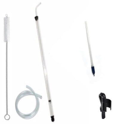 Fermtech Regular Deluxe Siphon Homebrew Kit, Regular Auto-Siphon Brewing Equipment, 24" Pro Wine Bottling Wand Filler, Clamp and Tubing and 30" Brush. Wine, Beer, and Kombucha Making Supplies