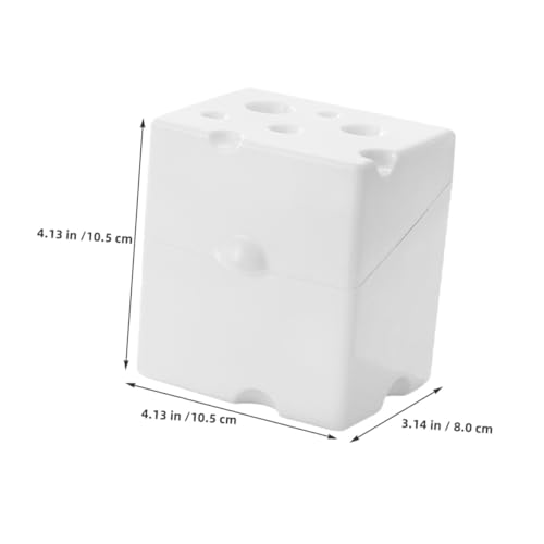 Sewroro Cheese Storage Box with Flip Lid 1pcs White Abs Plastic Airtight Cheese Container for Refrigerator Fresh-keeping
