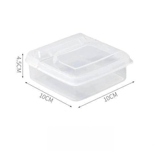 Sliced Cheese Container for Fridge, Clear Plastic Butter Block Cheese Slice Keeper, Stackable Food Storage Container with Flip Lid, Refrigerator Organizer Box