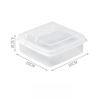 Sliced Cheese Container for Fridge, Clear Plastic Butter Block Cheese Slice Keeper, Stackable Food Storage Container with Flip Lid, Refrigerator Organizer Box