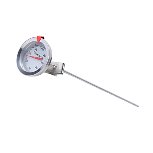 Stainless Steel Cooking Probe Thermometer with Clip for Food Meat Home Brew Wine Kettle 12 Long