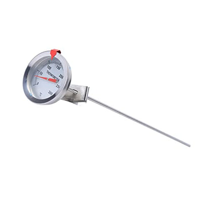 Stainless Steel Cooking Probe Thermometer with Clip for Food Meat Home Brew Wine Kettle 12 Long
