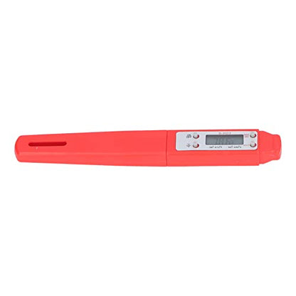 Digital Food Thermometer, Digital Food Thermometer Automatic Calibration Pen High Accuracy Electronic Pocket Thermometer Yellow for Home Use, Multifunctional Accessory (Red) - color: Red