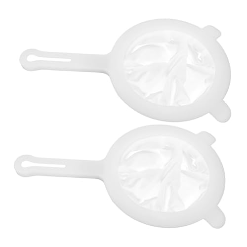 2pcs Fine Mesh Strainer for Juicing and Honey Filtering, Small Kitchen Sieve with Double-ear Handles, Plastic Food Strainer for Soy Milk, Tea, Coffee, and Juice Filtering