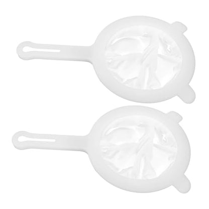 2pcs Fine Mesh Strainer for Juicing and Honey Filtering, Small Kitchen Sieve with Double-ear Handles, Plastic Food Strainer for Soy Milk, Tea, Coffee, and Juice Filtering