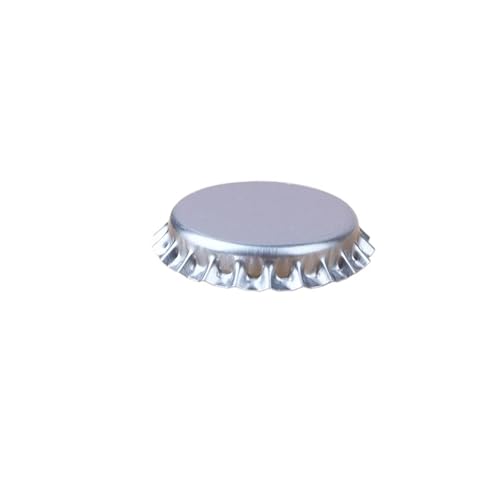 100Pcs for DIY Home Brewing Beer Tool for Caps Homebrew Beer Caps Craft Beer Bottling Caps Oxygen Absorbing Seal(Silver) - color: Silver