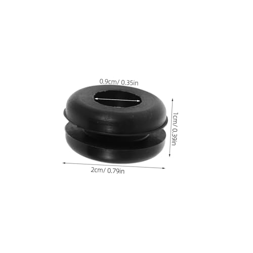 jojofuny 5pcs Black Rubber Airlock Grommet Set for Brewing Bucket Lid and Wine Fermenter, Easy Installation and Solid Construction, for DIY Fermentation Projects and Homebrewing