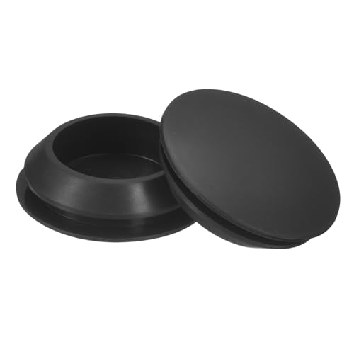 uxcell 8Pcs Silicone Plugs, Rubber Round Snap in Locking Hole Plugs for 30-33mm Hole, Hole Stoppers Waterproof Hole Plug for Metal Tube, Furniture End Caps Inserts, Black - size: 30-33mm