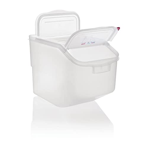 Araven Ingredient Bin, Storage Container for Large Quantity Ingredients, Use in Commercial or Home Kitchen, 13 Gallons, 1 Count, White