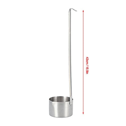 Stainless Steel Wine Ladle Dipper Measure Sauce Spoon with Hook for Kitchen (5#) - size: 5#