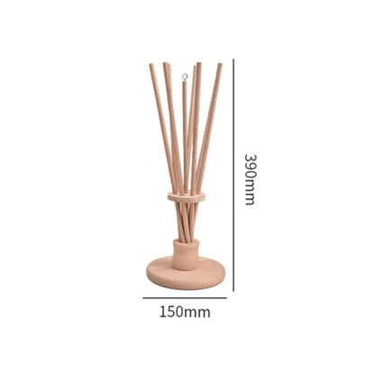 Wooden Drying Rack Stand with 8 Sticks for Bags & Bottles, Compact Countertop Organizer (39cm/15.35in)