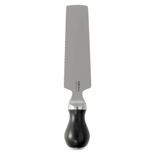 BOSKA Raclette Knife PRO- Stainless Steel - Spatula - Serrated Edge - Raclette - Serving Cutting Tool for Cheese Slicing or Bread Knife - Small Kitchen Knife Durable