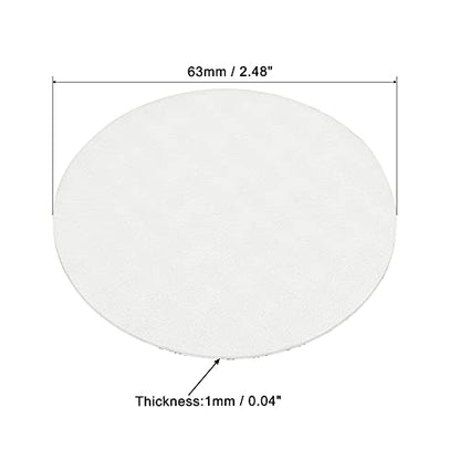 PATIKIL 63mm/2.48" Foam Lid Liner, 50Pack PS Foam Resistant Tamper Pressure Sensitive Seal for Bottle Cap Liners Seals - size: 63mm