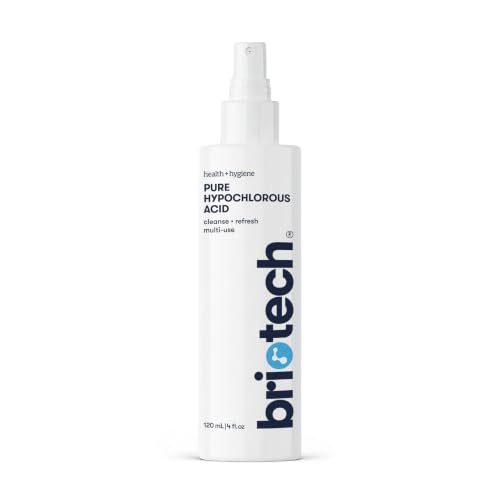 BRIOTECH Pure Hypochlorous Acid Spray and Cleanser, Original Premium HOCl Topical Solution, Multi-Purpose Cleaner, Family Approved & Pet Friendly, 4 fl oz - size: 4 Fl Oz (Pack of 1)