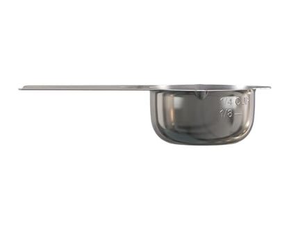 Color Up ¼ Cup Measuring Cup (60 ml) – Premium Chrome Stainless Steel, Accurate for Wet & Dry Ingredients, Embossed Markings, Easy-Pour Spouts, Dishwasher-Safe, Kitchen Essential - size: 1/4 Cup (60 ml) Chrome
