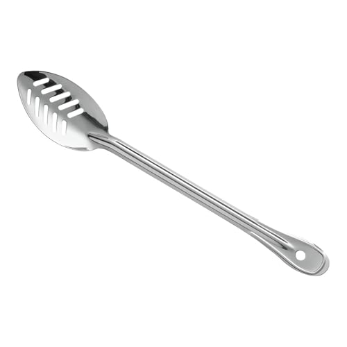 OCS Parts Professional Series Slotted Long Handle Cooking Spoon | Stainless Steel Stirring and Basting Spoon for Home and Commercial Kitchens | Perfectly Drains Liquid and Sauces (1, 15-Inch) - size: 15-Inch