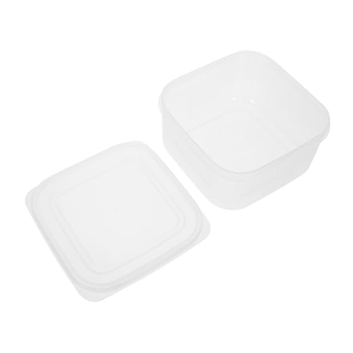 ULTECHNOVO Airtight Refrigerator Cheese Preservation Box Lid Food Storage Container for Bread and Fruits Portable Kitchen Organizer for Fridge and Freezer - color: Transparent