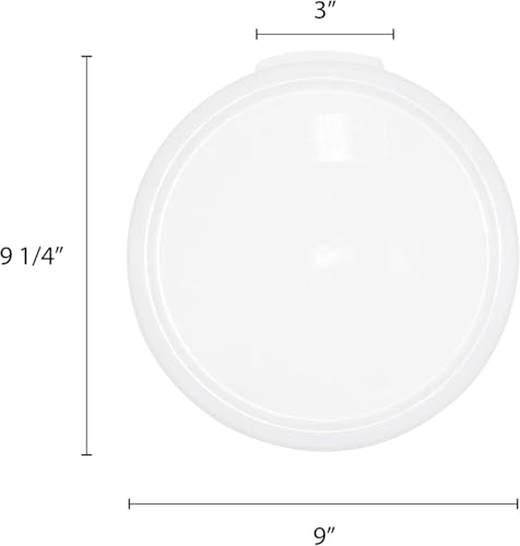 TrueCraftware- White Round Polypropylene Food Storage Container Lid Fits 6 and 8 Qt. Round Containers Replacement Lid for Meal Prep Kitchen Pantry Commercial Restaurant - size: Lid - Fits 6&8qt