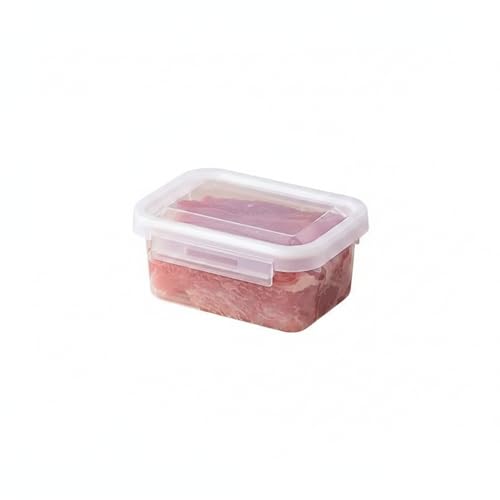 Food Storage Containers with Lids, Stackable PP Plastic Bins for Refrigerator & Pantry Organization, Clear Design for Leftovers and Prep Ingredients - size: 4.69 x 3.35 x 2.15 in