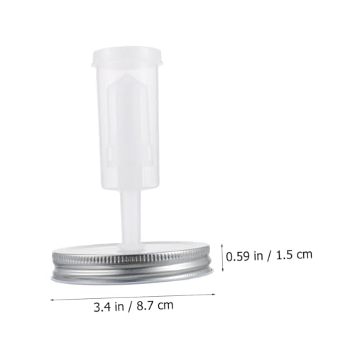 Generic Fermenting Lids Set for Wide Mouth Mason Jars 87mm Diameter with Airlock Fermenter Cap Pickling Jar Kit for Home Canning and Food Fermentation Random Color