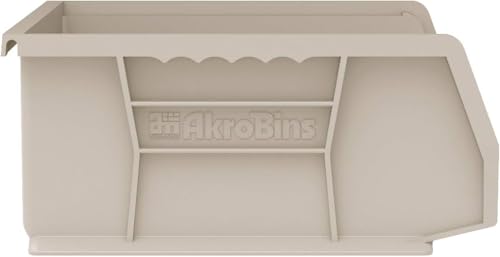 Akro-Mils 30255 AkroBins Plastic Storage Bins, Space-Saving Stackable Bins for Garage, Pantry, Craft Organization, 11" x 16" x 5", Clear, 6-Pack - color: Clear
