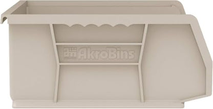 Akro-Mils 30255 AkroBins Plastic Storage Bins, Space-Saving Stackable Bins for Garage, Pantry, Craft Organization, 11" x 16" x 5", Clear, 6-Pack - color: Clear
