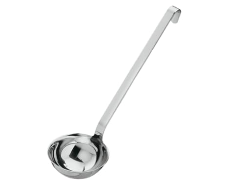 Rosle 10009 Stainless Steel Hooked Handle Ladle with Pouring Rim Serving Spoon - size: 5.4-Ounce (Hooked Handle), style: Pouring